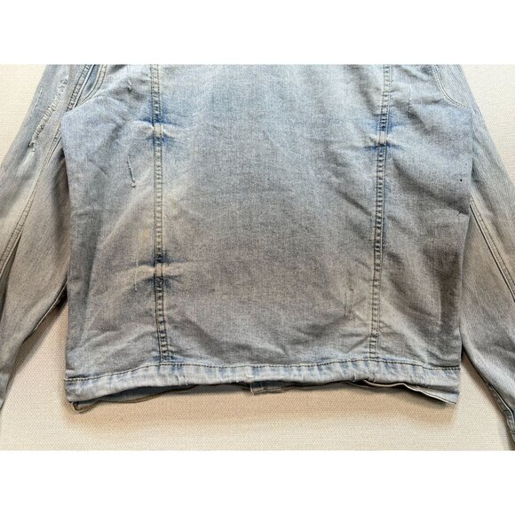Eternity BC/AD Mens Rad Jean Jacket Stretch Denim Size Small Blue Long Sleeve - Picture 11 of 11